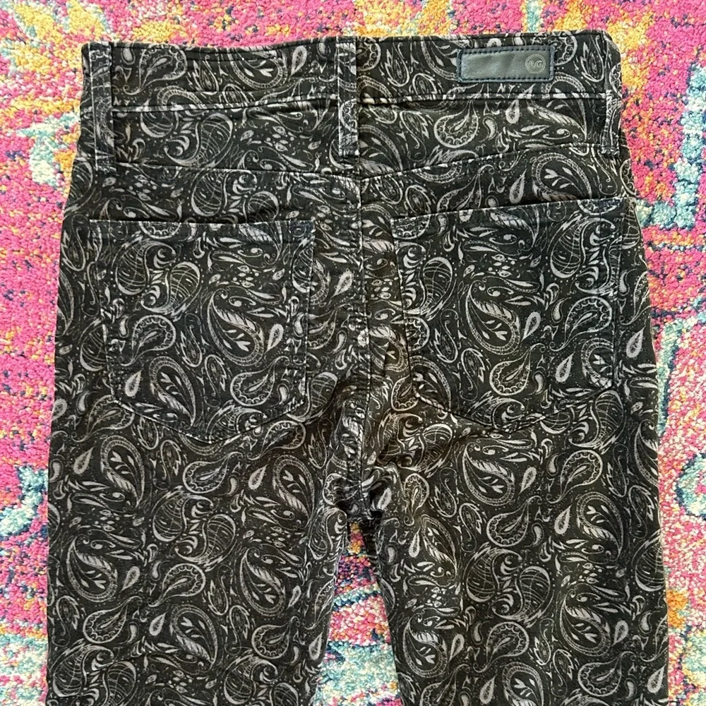 Anthropologie Ag Adriano Goldschmied | Women’s brown velvet paisley pants sz 25P